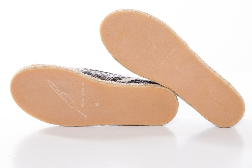 Brian Atwood B Brian Atwood Printed Snake Flat Espadrille SZ 6 Sale Shoes