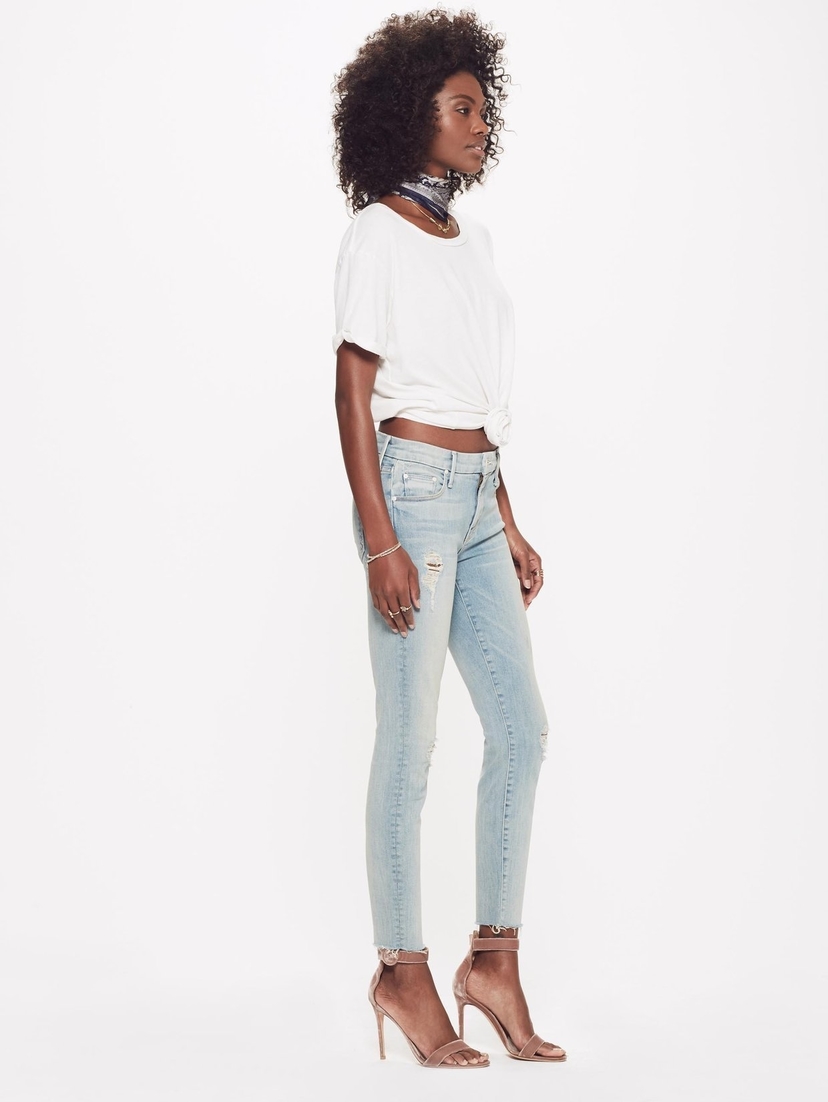 Mother Mother Denim The Looker Ankle Fray in Written in the Sand