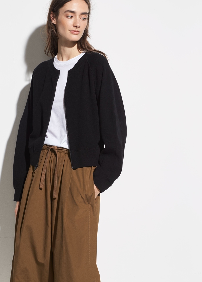 Vince Vince Seamed Bomber in Black Outerwear