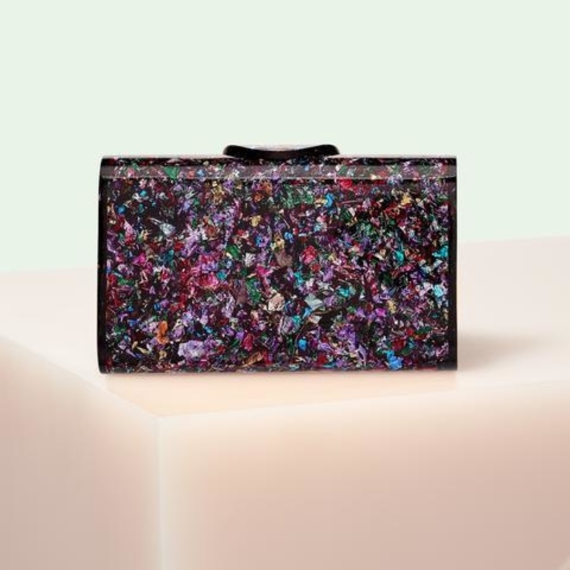 Edie Parker Mini Lara in Rainbow Confetti Bags