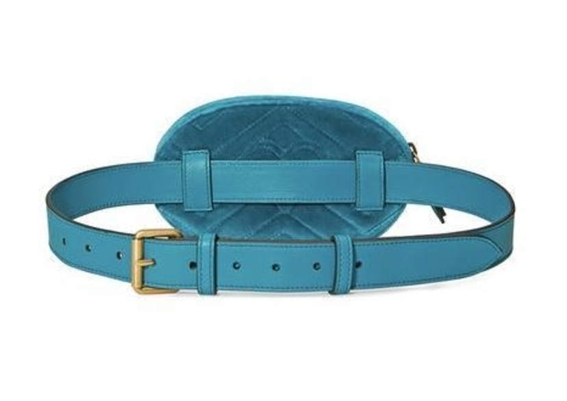 Luxury Next Season Gucci GG Marmont Matelasse Velvet Belt Bag Bags