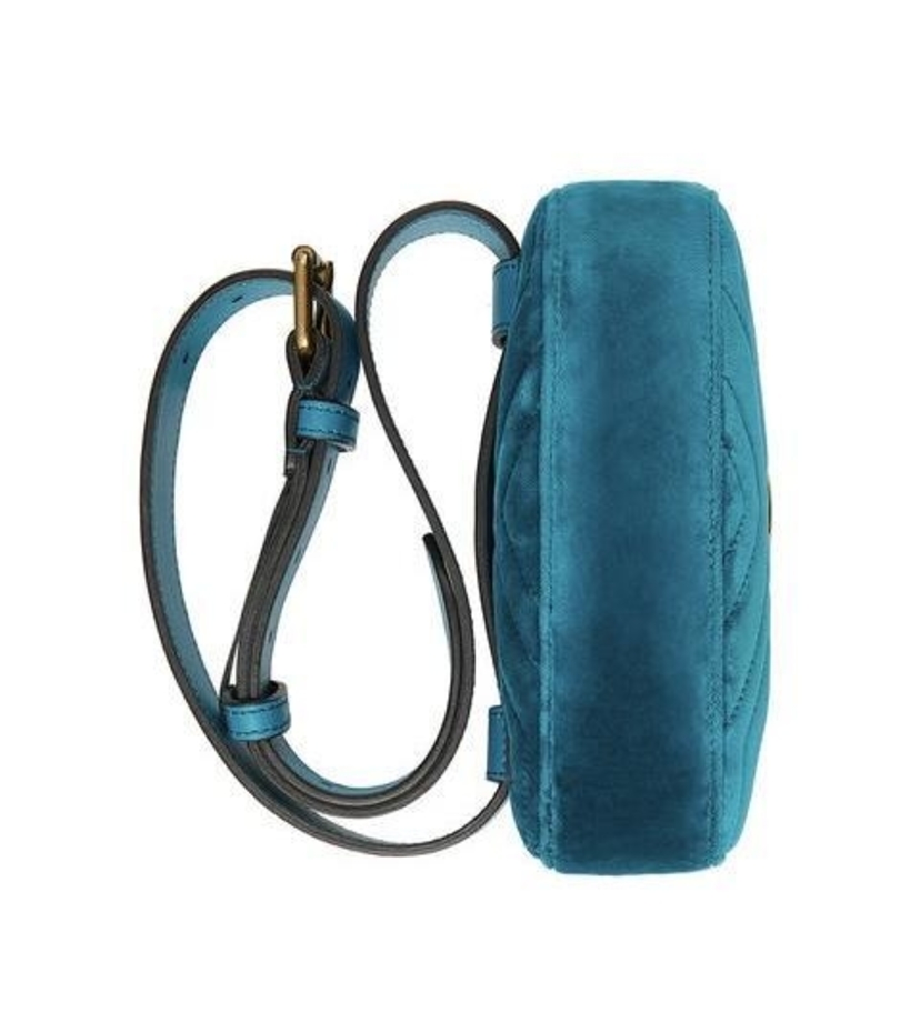 Luxury Next Season Gucci GG Marmont Matelasse Velvet Belt Bag Bags