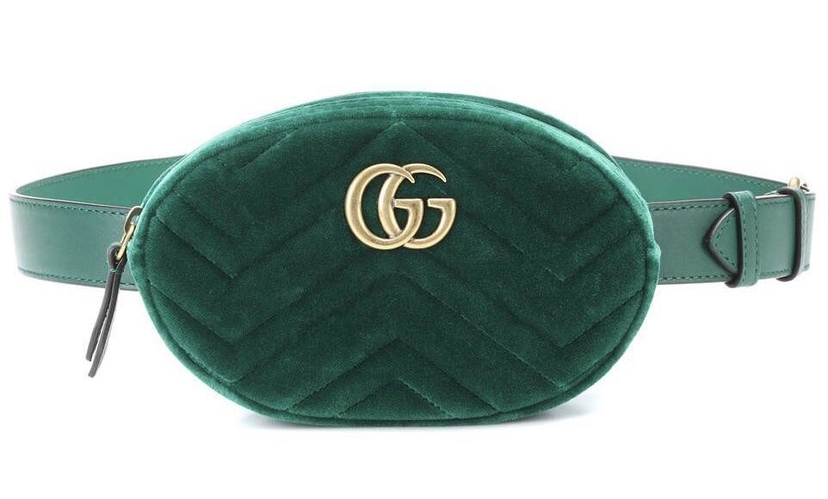 Gucci Gucci GG Marmont Matelasse Velvet Belt Bag Bags