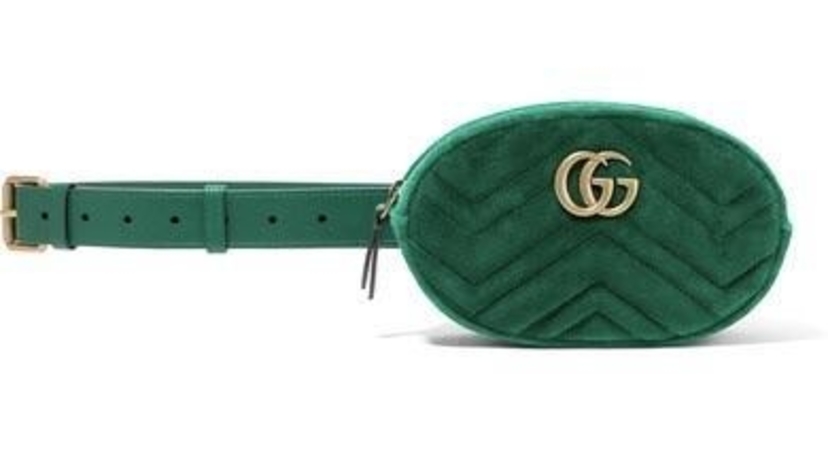 Gucci Gucci GG Marmont Matelasse Velvet Belt Bag Bags