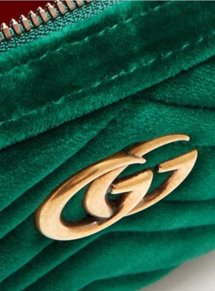 Gucci Gucci GG Marmont Matelasse Velvet Belt Bag Bags