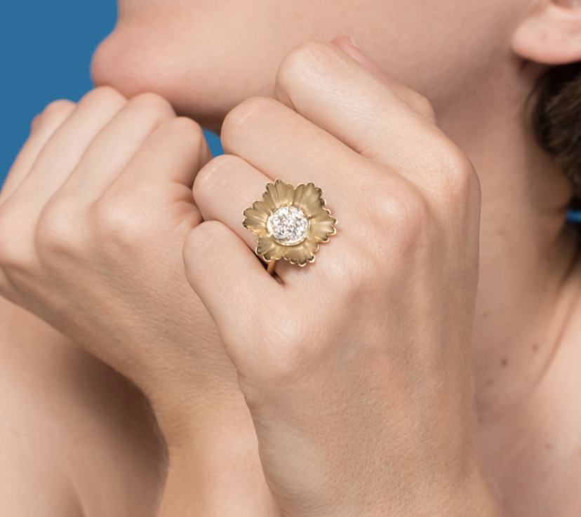 Irene Neuwirth Irene Neuwirth 18K Yellow & White Gold Flower 22mm ring set w/ Full Cut Diamonds (.88cts) Accessories Jewelry Irene Neuwirth Irene Neuwirth 18K Yellow & White Gold Flower 22mm ring set w/ Full Cut Diamonds (.88cts) Accessories Jewelry
