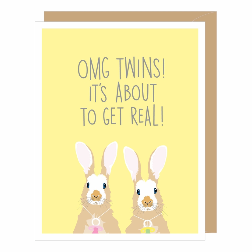 Apartment 2 Cards OMG Twins Baby Card