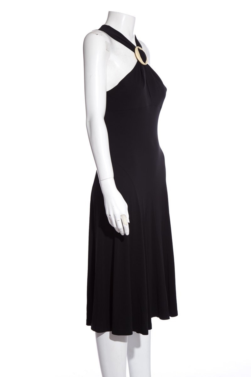 Michael Kors Black Sleeveless Halter Mid-Length Dress SZ 8 | House Account