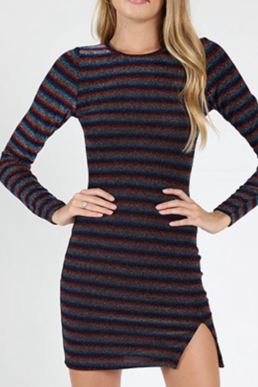sparkly dress midi Ambience Black Multicolor Sequin Midi Party Dress – SheLikesBVI.com