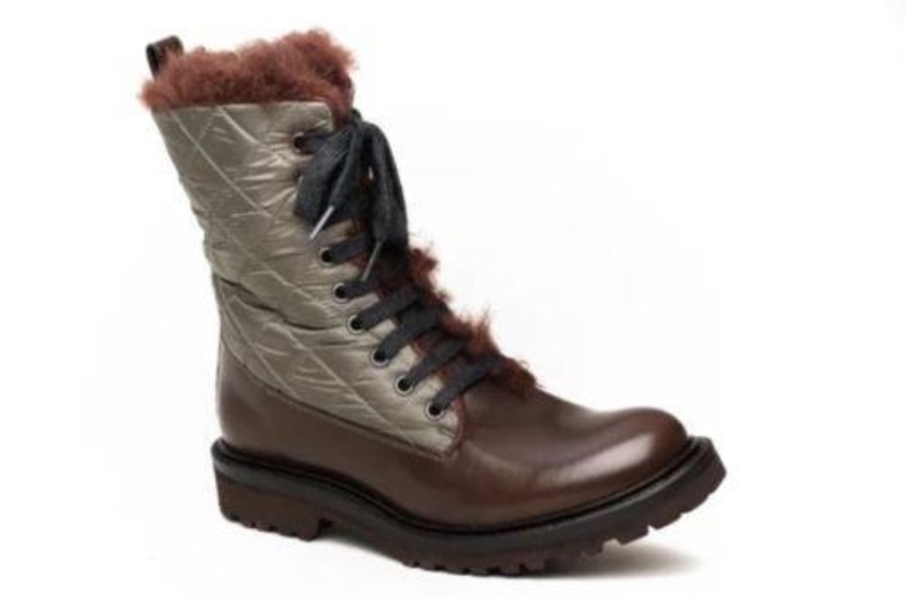 Brunello Cucinelli Brunello Cucinelli Brown Leather Fur Boots 7 Shoes