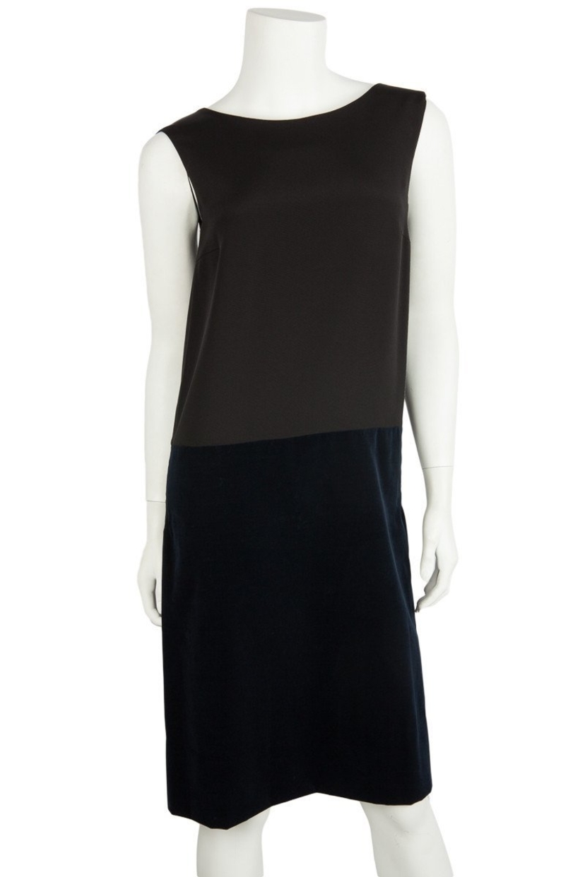 golden goose dress sale Golden Goose NWT Black Bodice and Navy Velvet Bottom Sleeveless Dress Sz  Small