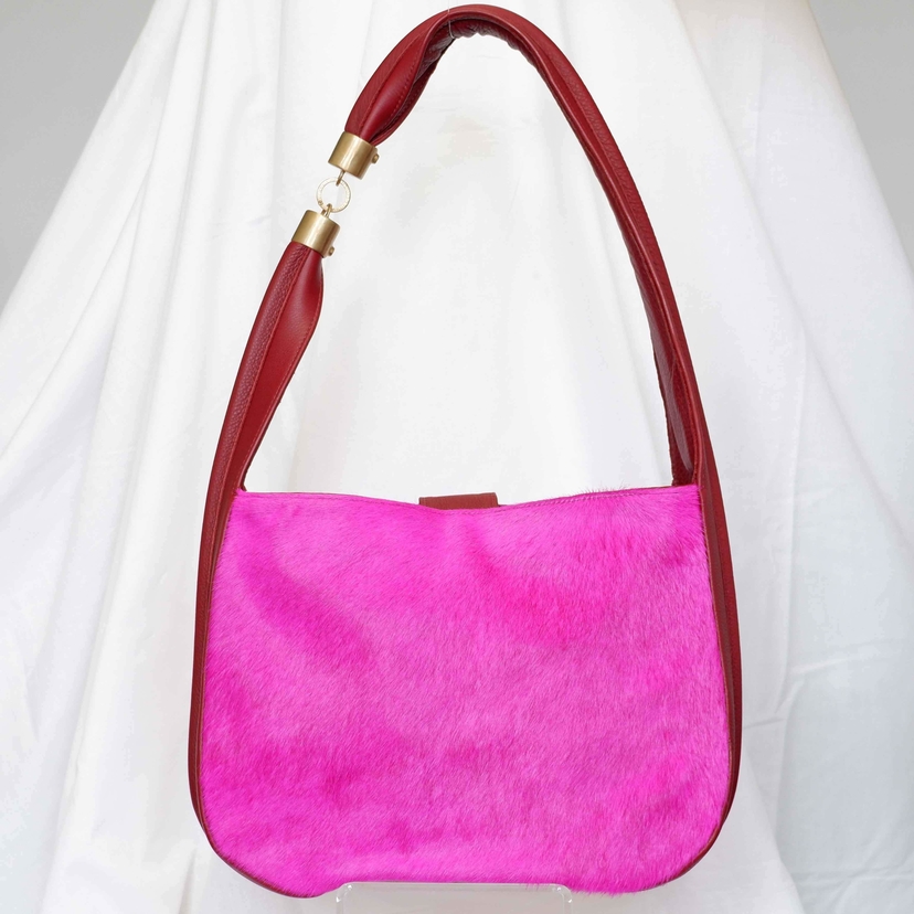 Allison Mitchell Somer Baguette in Fuchsia, Large