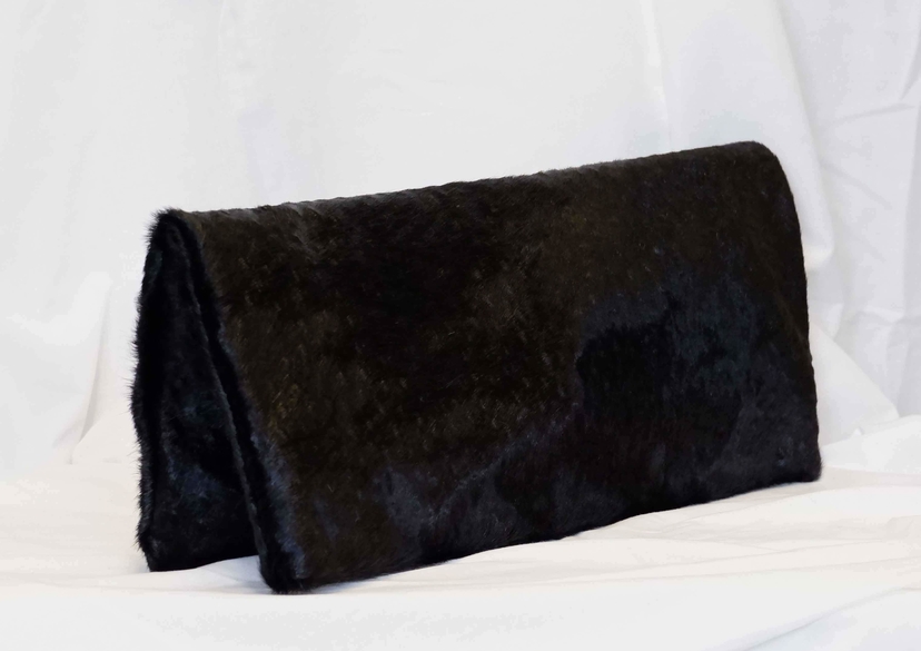 Allison Mitchell Calf Hair Clutch in Midnight Allison Mitchell Calf Hair Clutch in Midnight